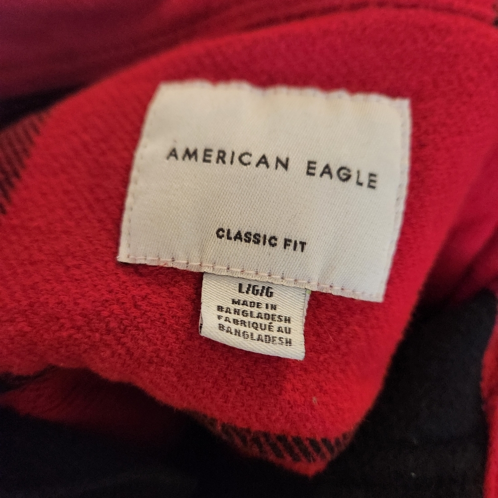American Eagle Plaid Flannel Shirt - Picture 5 of 6